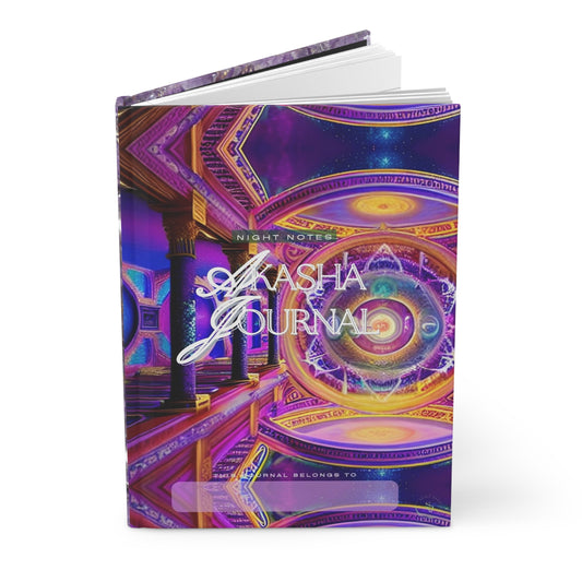 Divine Arts Hardcover Matte Laminate Coating Ruled Line Psychedelic Fantasy Galaxy Space Art Akashic Records Hall of Records Universal Comsic Library of Consciousness Front Cover and Amethyst Crystal Design Back Cover  Journal Stationery Notebook
