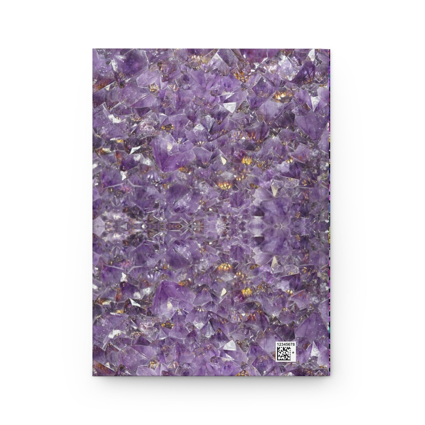 Divine Arts Hardcover Matte Laminate Coating Ruled Line Psychedelic Fantasy Galaxy Space Art Akashic Records Hall of Records Universal Comsic Library of Consciousness Front Cover and Amethyst Crystal Design Back Cover Journal Stationery Notebook