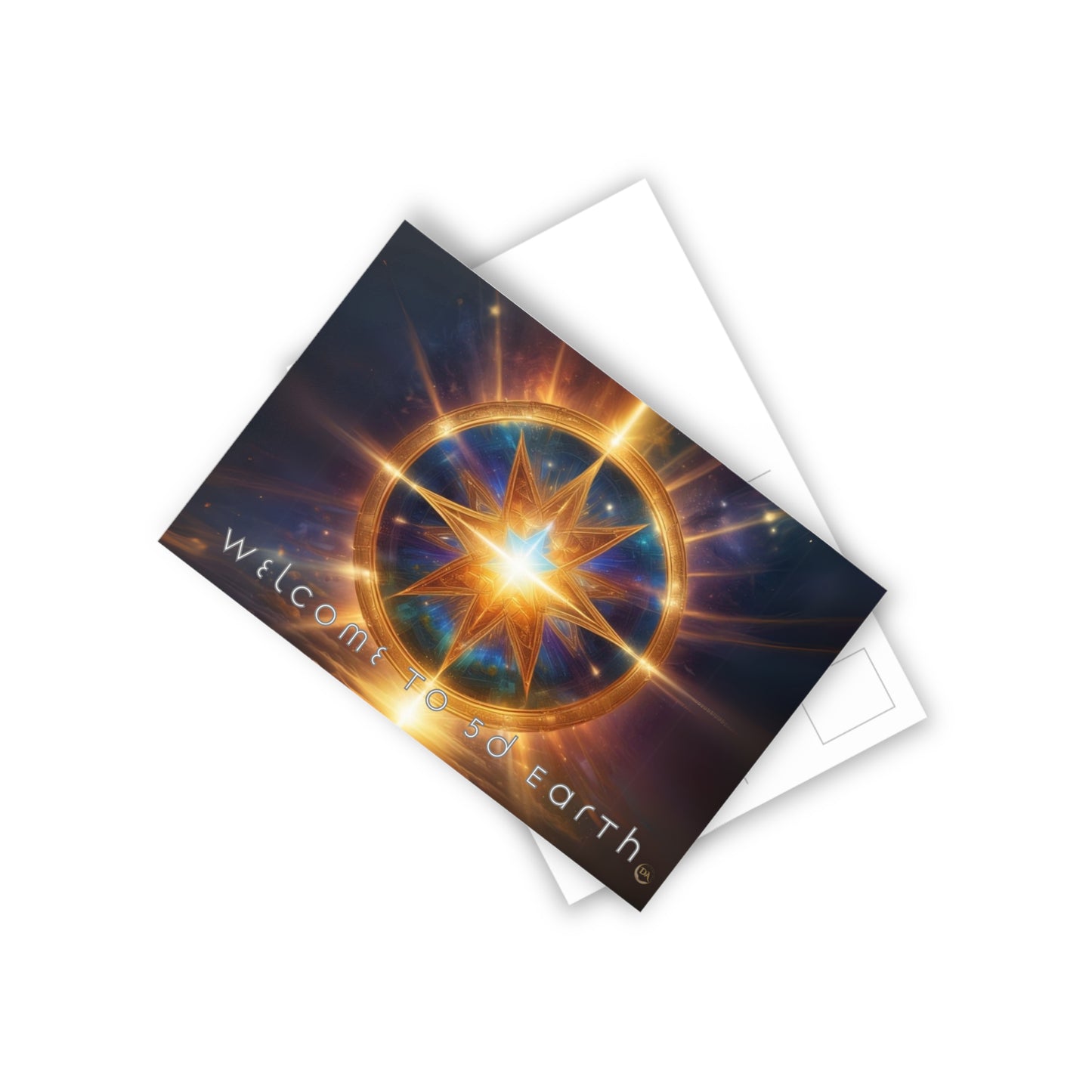 Postcards (10pcs), Welcome to 5D Earth, Christmas Holiday Earth Day Spiritual Gift Merkaba Stationery, Ascension Art by Divine Arts