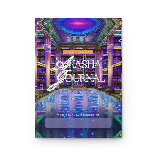 Divine Arts Hardcover Matte Laminate Coating Ruled Line Psychedelic Fantasy Galaxy Space Art Akashic Records Hall of Records Universal Comsic Library of Consciousness Front Cover and Amethyst Crystal Design Back Cover  Journal Stationery Notebook