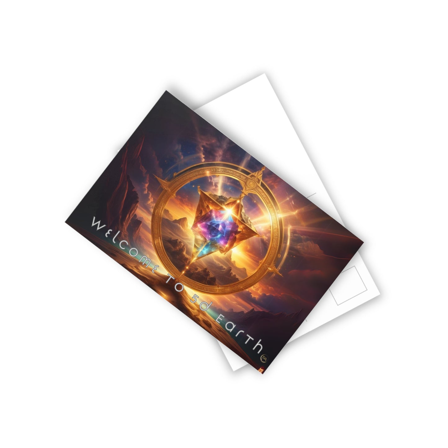 Postcards (10pcs), Welcome to 5D Earth, Christmas Holiday Earth Day Spiritual Gift Merkaba Stationery, Ascension Art by Divine Arts