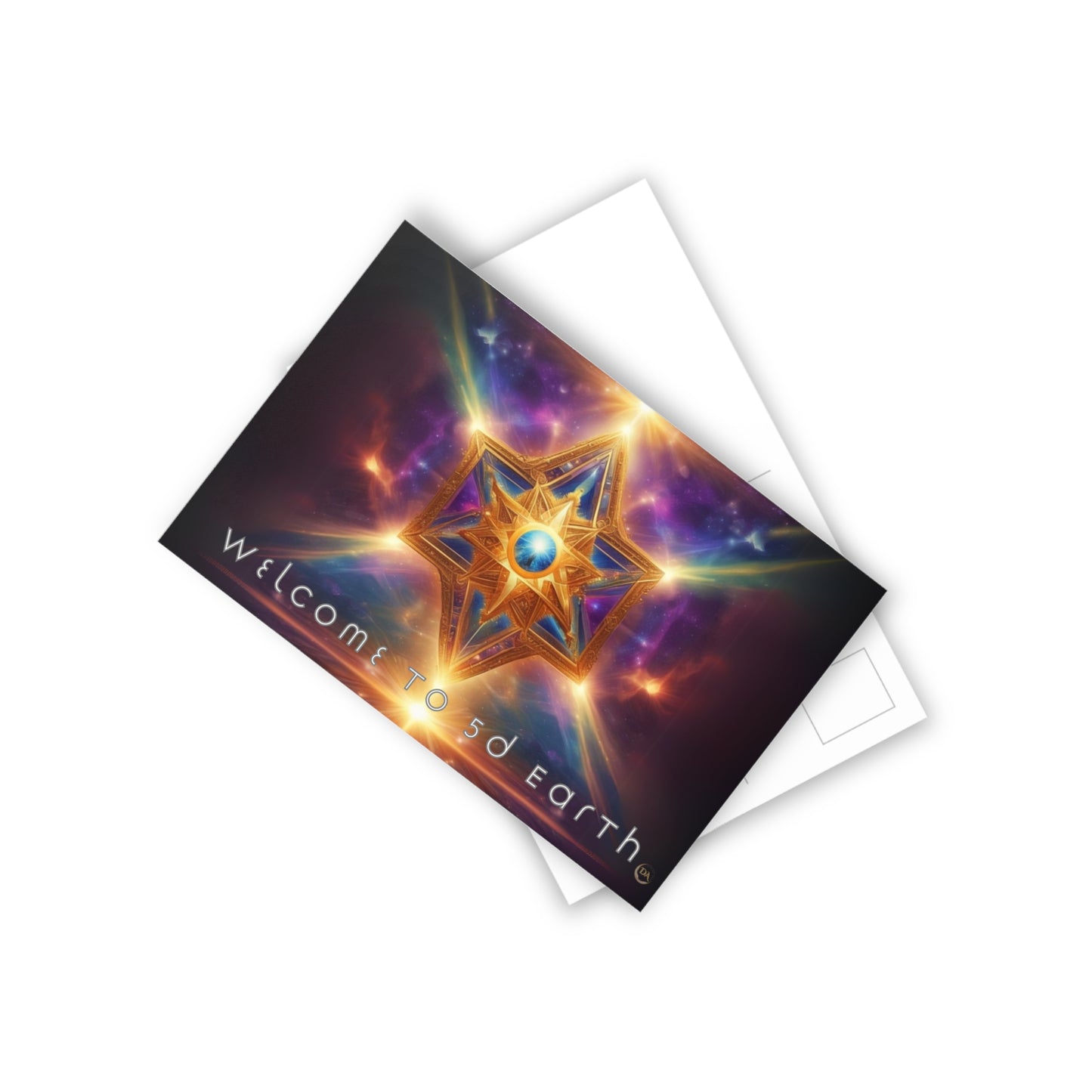 Postcards (10pcs), Welcome to 5D Earth, Christmas Holiday Earth Day Spiritual Gift Merkaba Stationery, Ascension Art by Divine Arts
