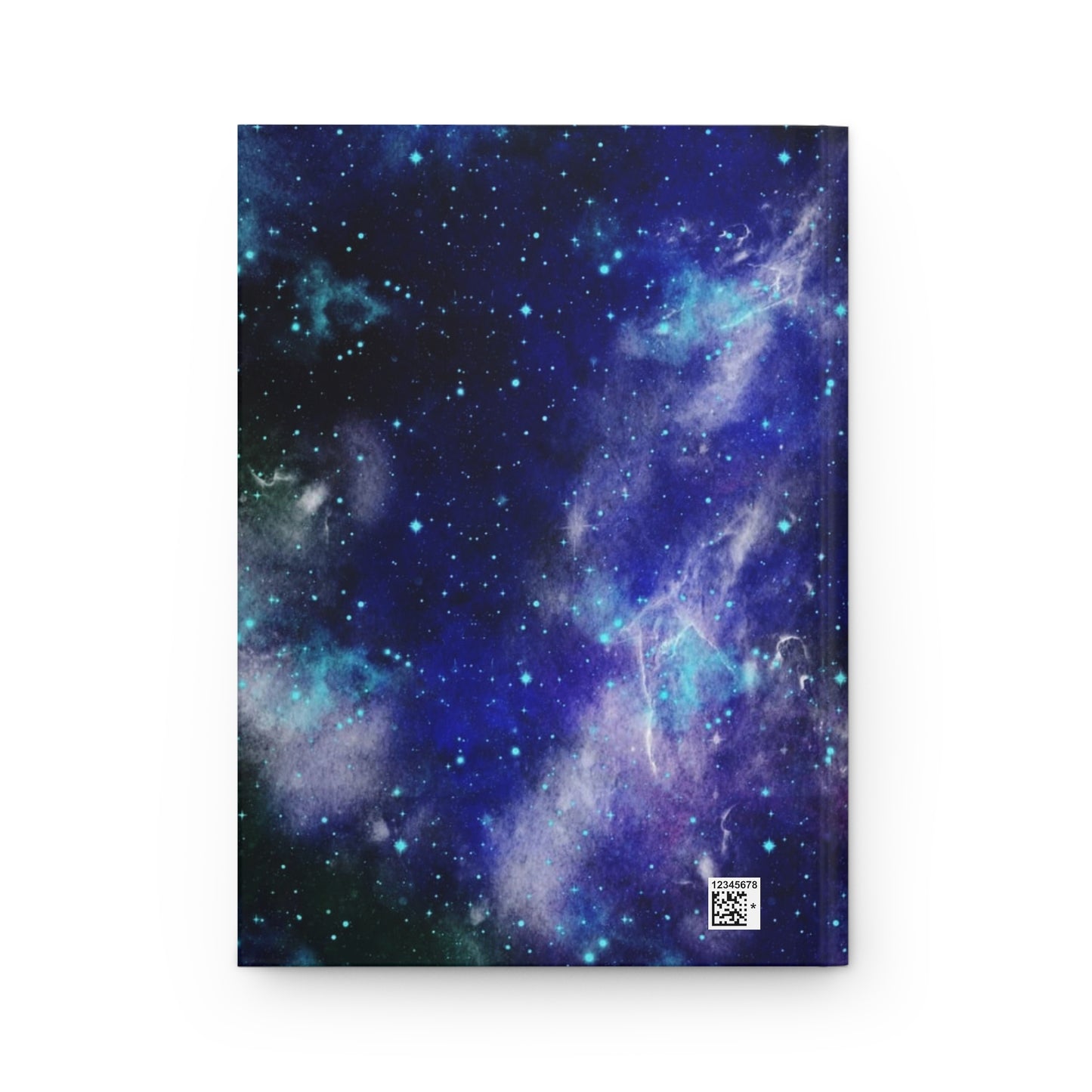 Divine Arts Hardcover Journal Notebook Stationery Matte Laminate Coating Ruled Line Wraparound Art - Fantasy Space Art with Silouhette of Young Man Swinging on a Space Swing Amidst Blue, Purple and White Nebulous Clouds and Stars Front and Back Cover