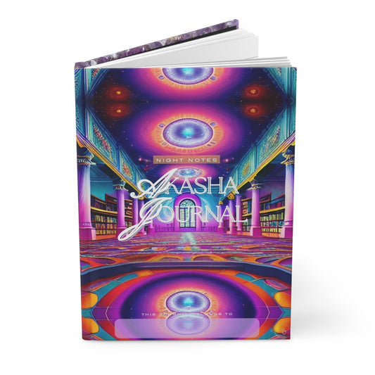 Divine Arts Hardcover Matte Laminate Coating Ruled Line Psychedelic Fantasy Galaxy Space Art Akashic Records Hall of Records Universal Comsic Library of Consciousness Front Cover and Amethyst Crystal Design Back Cover  Journal Stationery Notebook