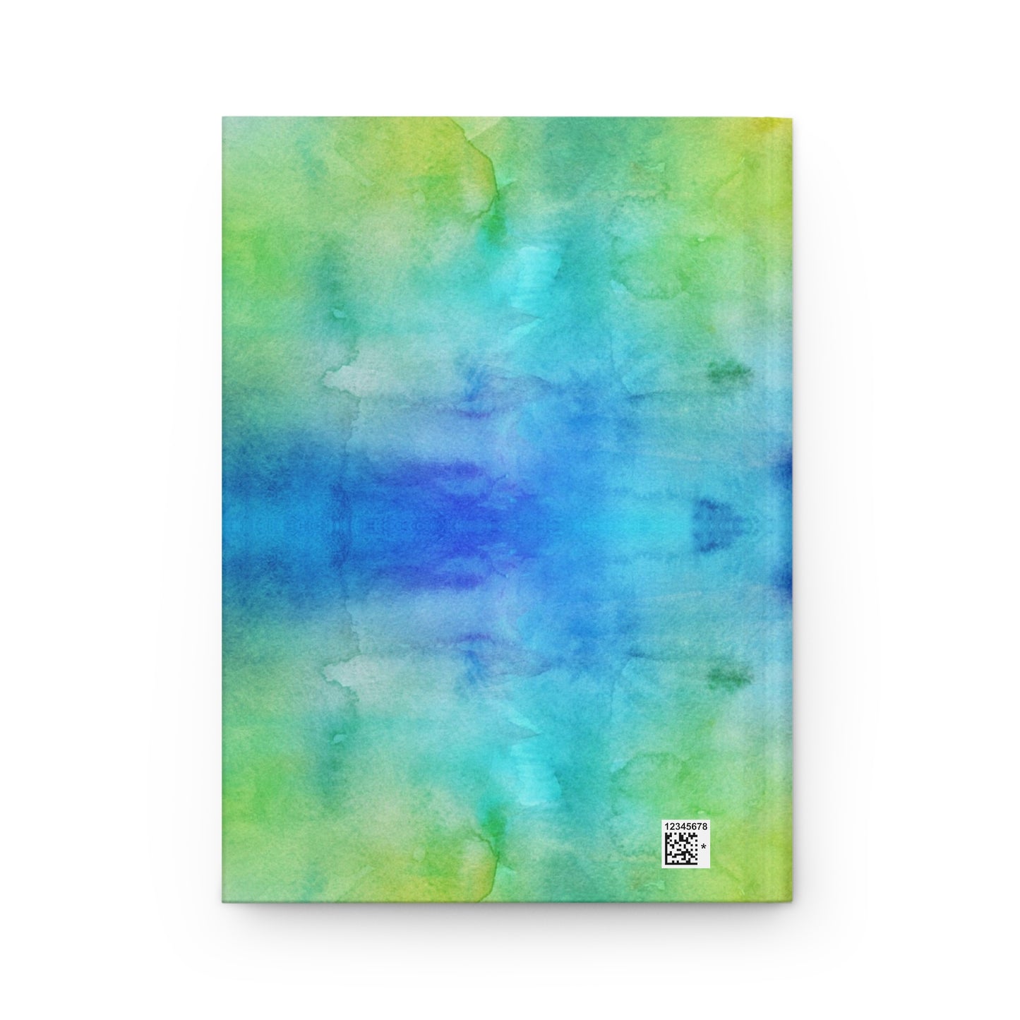 Divine Arts Hardcover Journal Notebook Stationery Matte Ruled Line Laminate Coating Wraparound Art - Fantasy Green and Blue Watercolor of Tree Owl Pair Centered in a Large Circular Green and Purple Aurora Borealis Sky Front and Back Cover Art