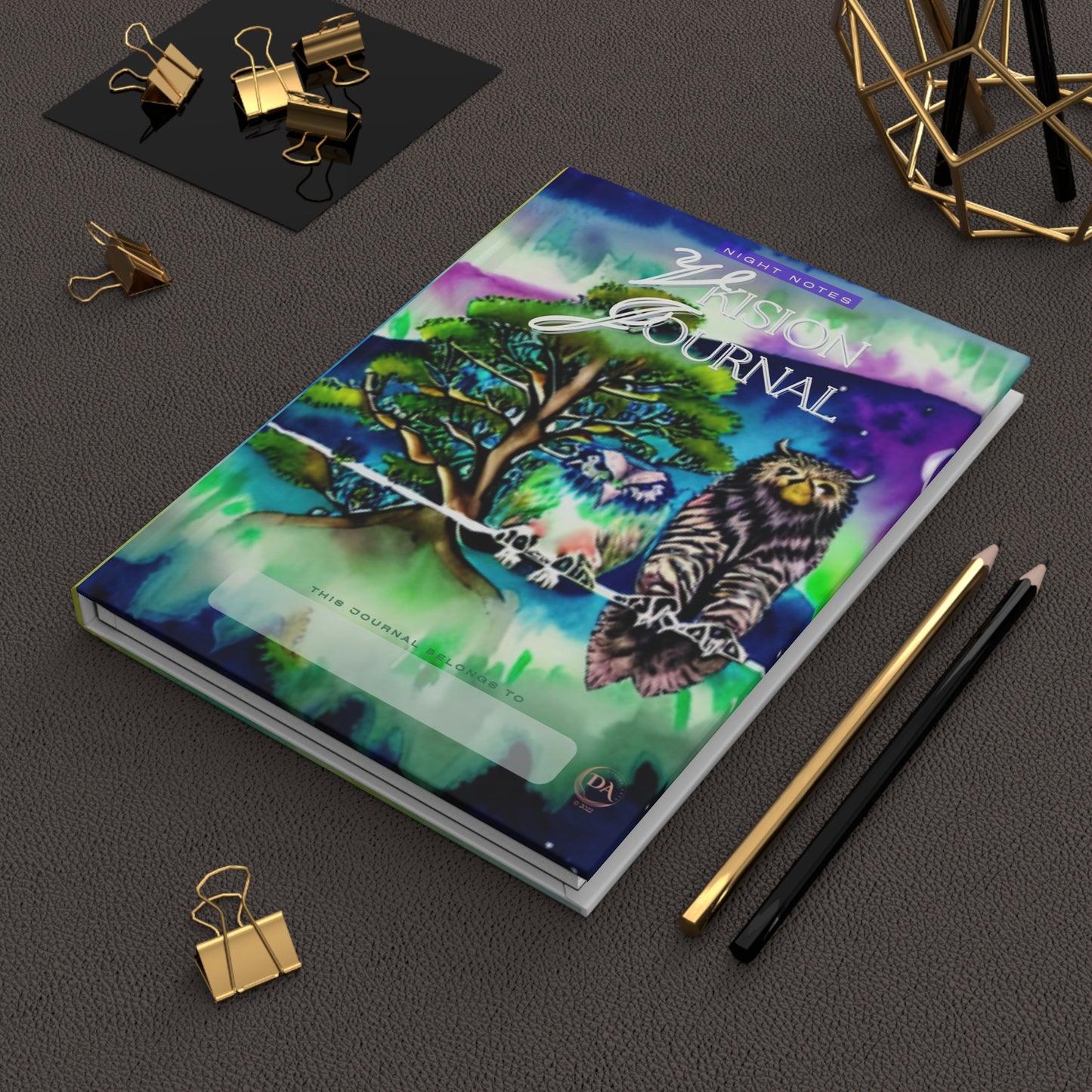 Vision Journal Hardcover โ Night Notes Owl & Tree Matte Notebook for Dreaming & Reflection by Divine Arts