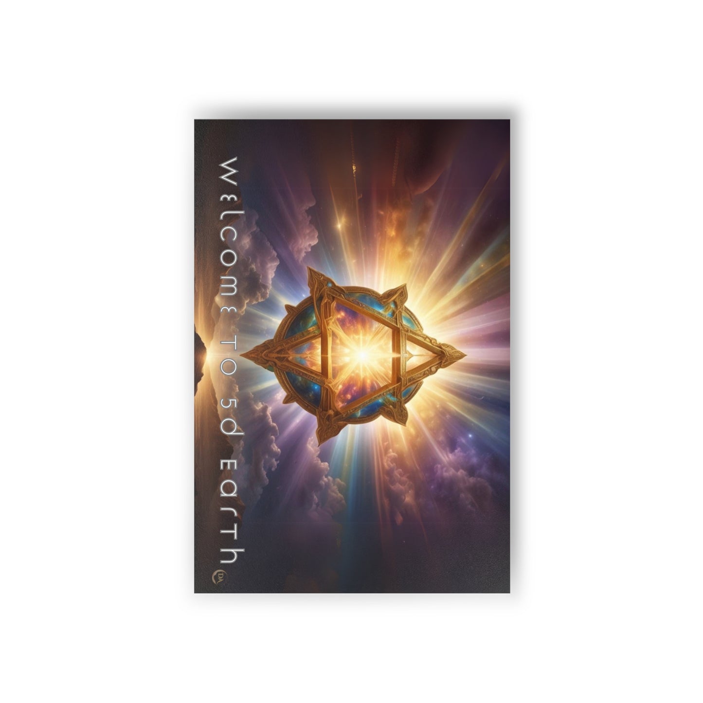 Postcards (10pcs), Welcome to 5D Earth, Christmas Holiday Earth Day Spiritual Gift Merkaba Stationery, Ascension Art by Divine Arts