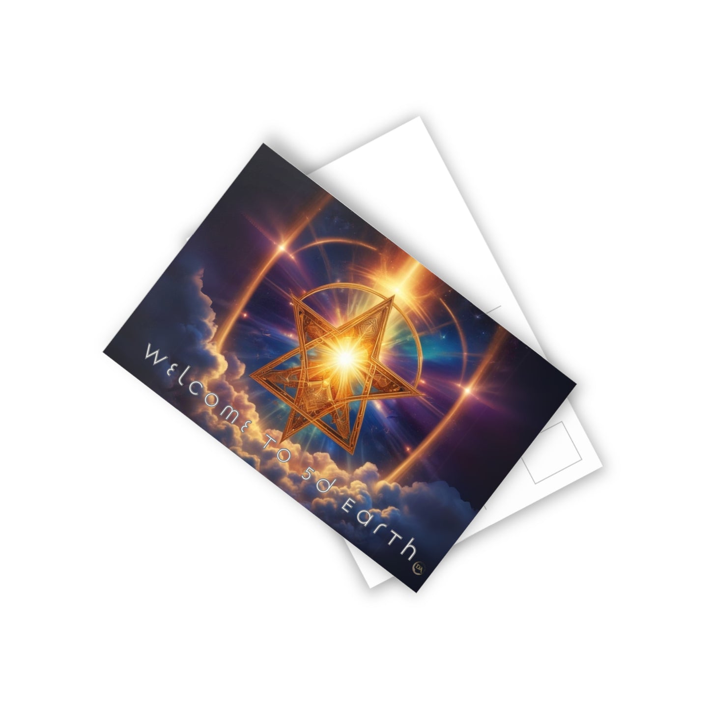 Postcards (10pcs), Welcome to 5D Earth, Christmas Holiday Earth Day Spiritual Gift Merkaba Stationery, Ascension Art by Divine Arts