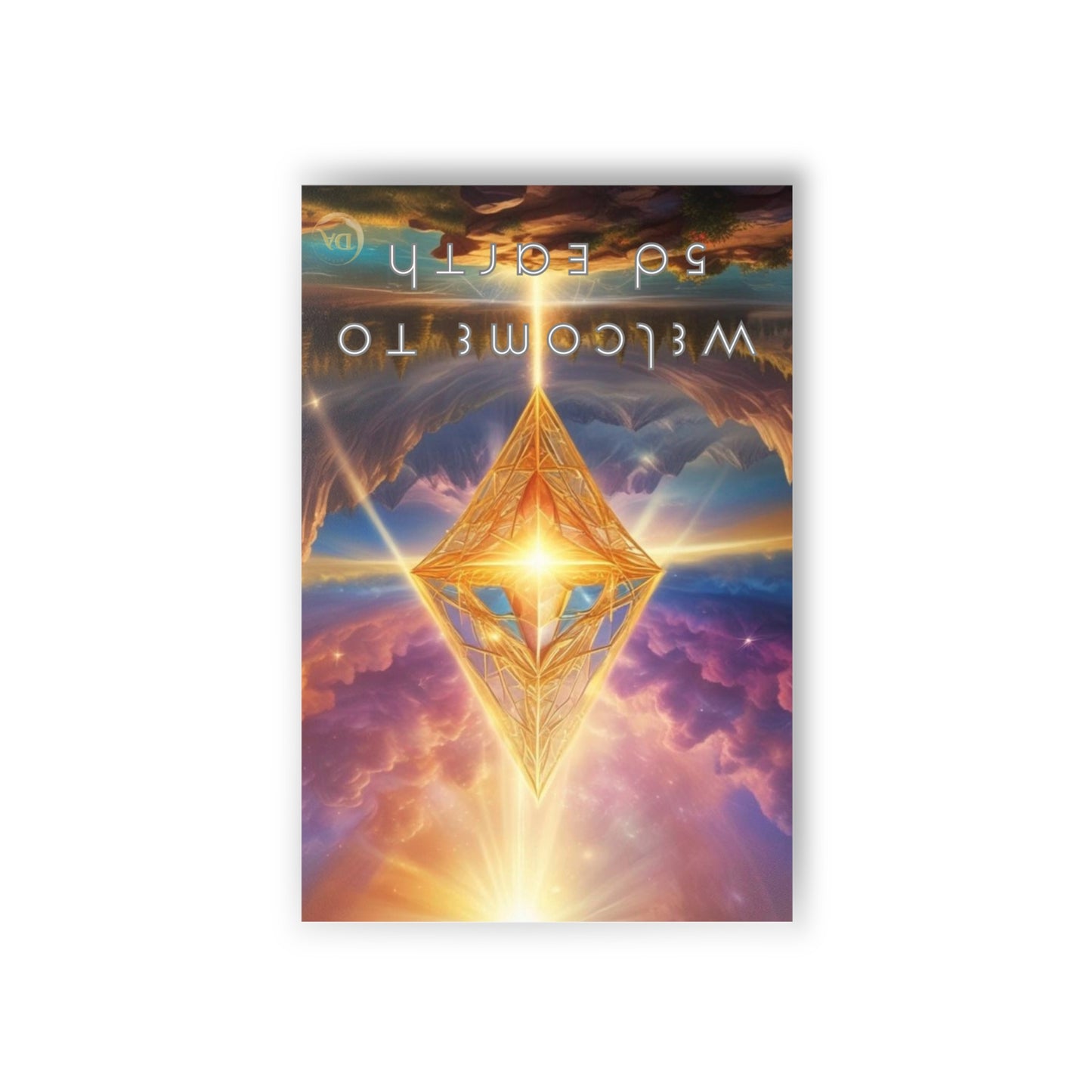 Postcards (10pcs), Welcome to 5D Earth, Christmas Holiday Earth Day Spiritual Gift Merkaba Stationery, Ascension Art by Divine Arts