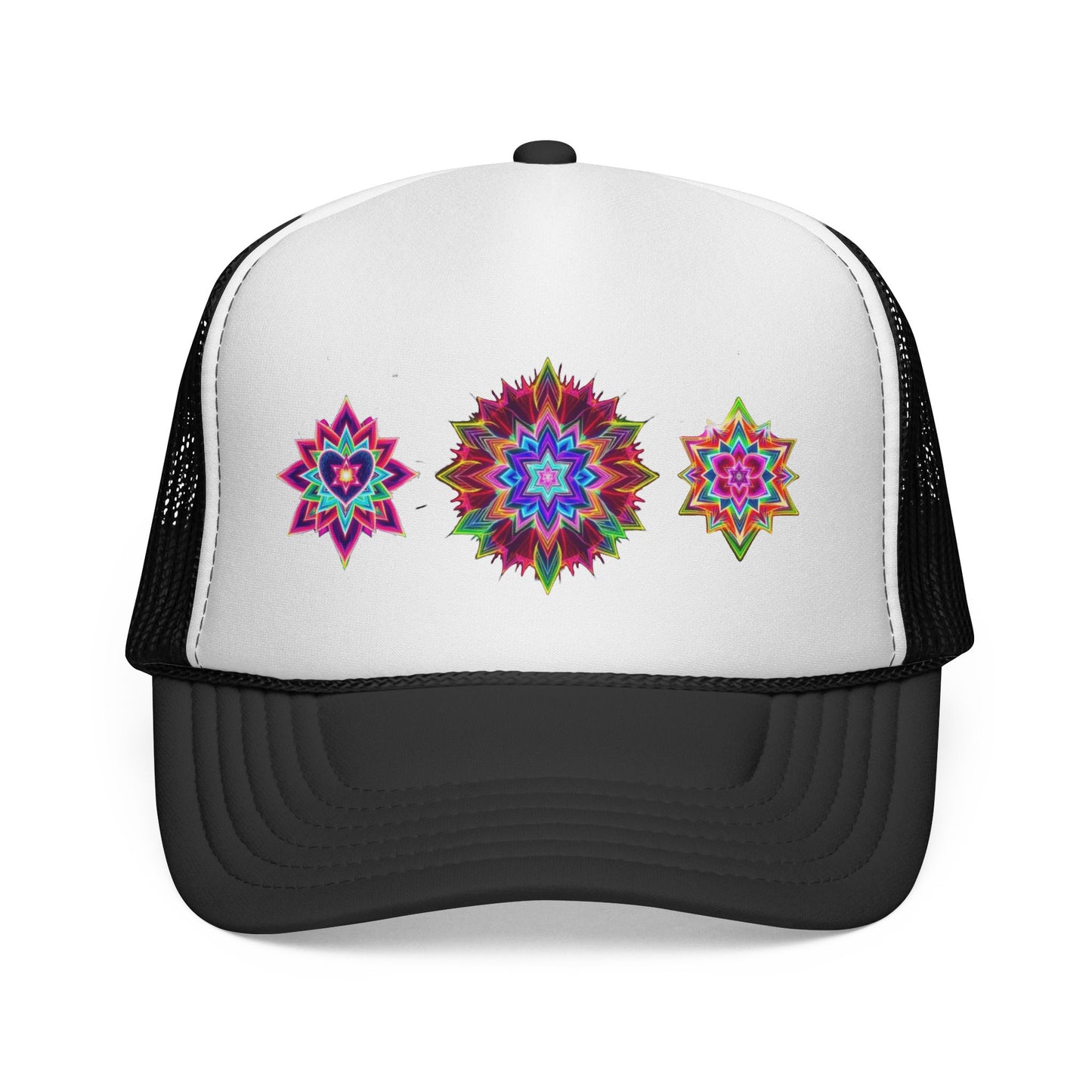 Psychedelic Sacred Geometry Galaxy Light Body Eternal Consciousness Merkaba Trucker Cap by Divine Arts