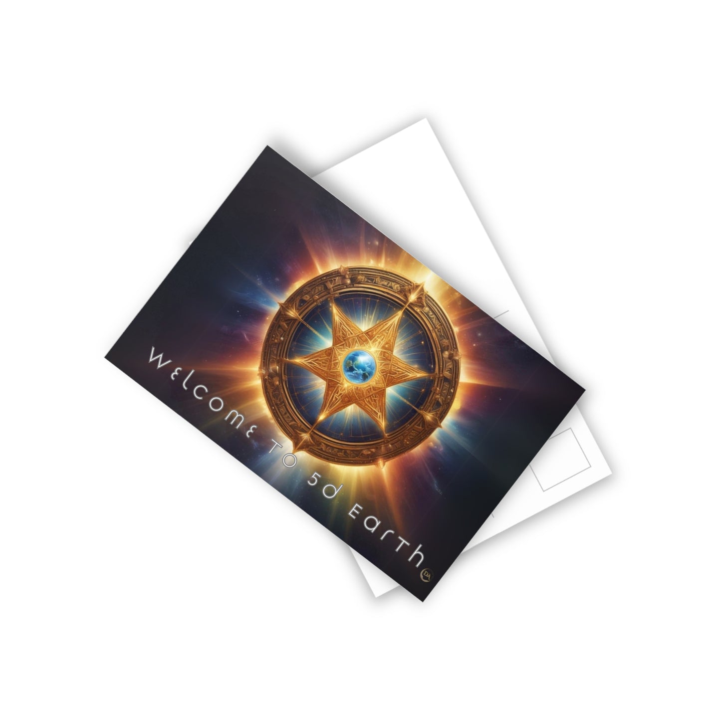 Postcards (10pcs), Welcome to 5D Earth, Christmas Holiday Earth Day Spiritual Gift Merkaba Stationery, Ascension Art by Divine Arts