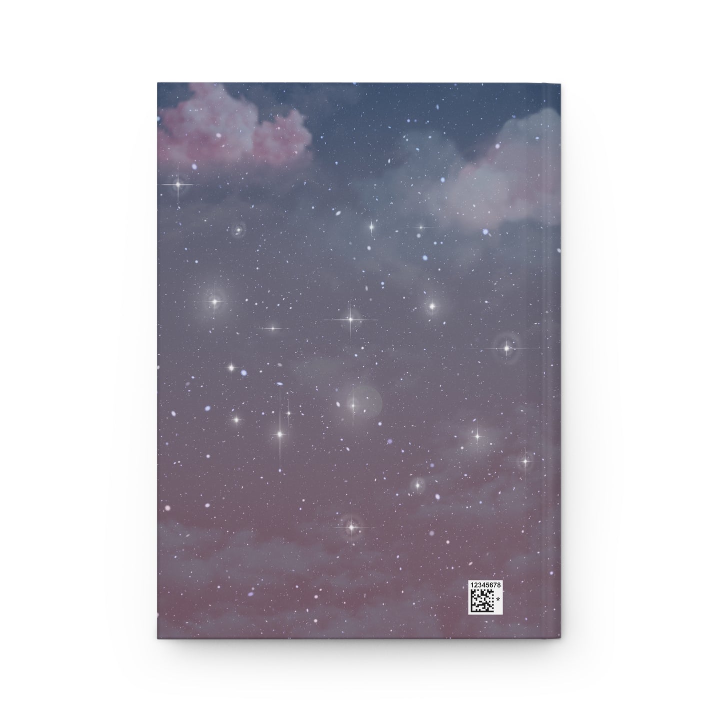 Divine Arts Hardcover Journal Notebook Stationery Laminate Coating Matte Ruled Line Wraparound Art- Rainbow Manifest It Hand With Various Colorful Crystal Obelisks on Starry Cloudy Lavendar Front and Back Cover Art