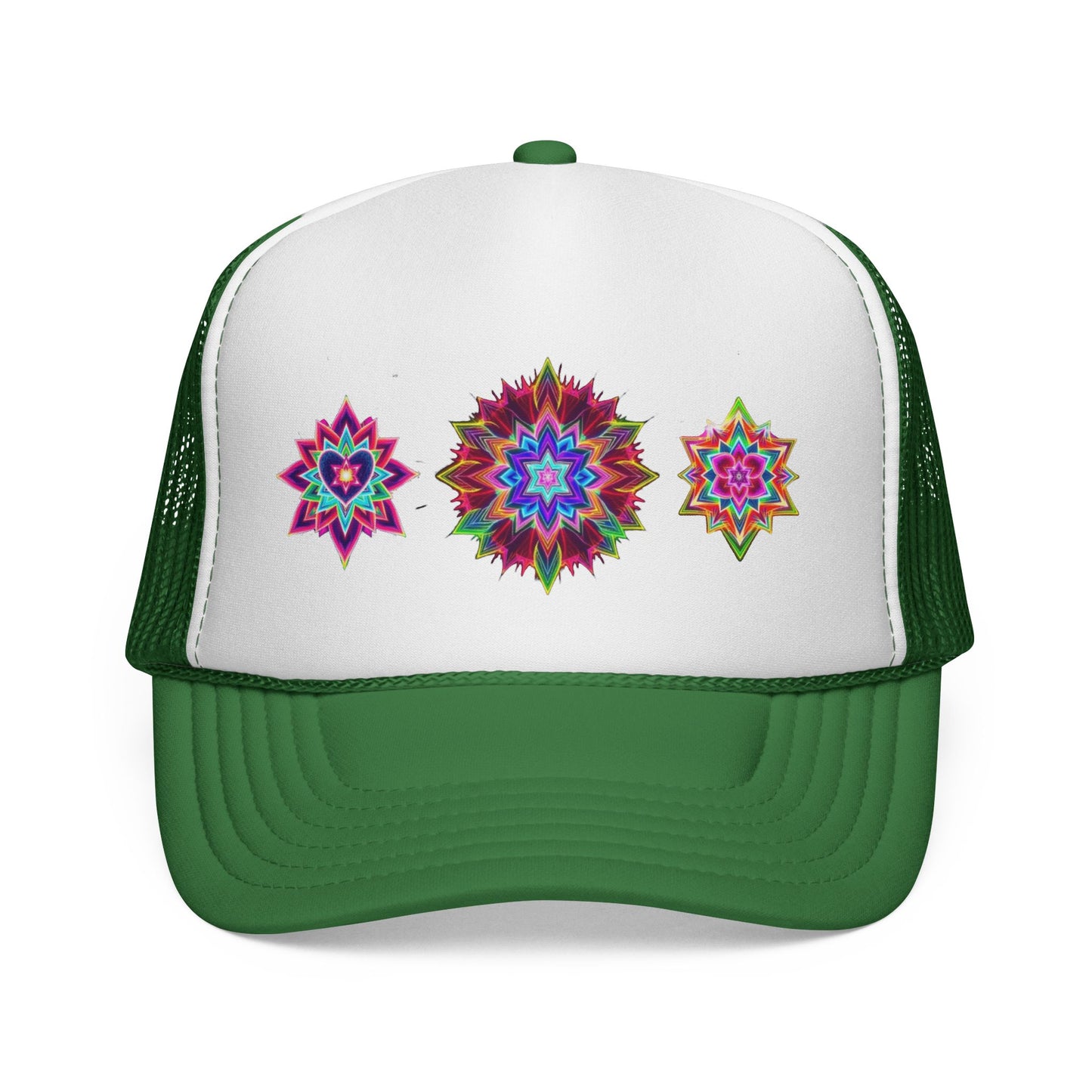 Psychedelic Sacred Geometry Galaxy Light Body Eternal Consciousness Merkaba Trucker Cap by Divine Arts