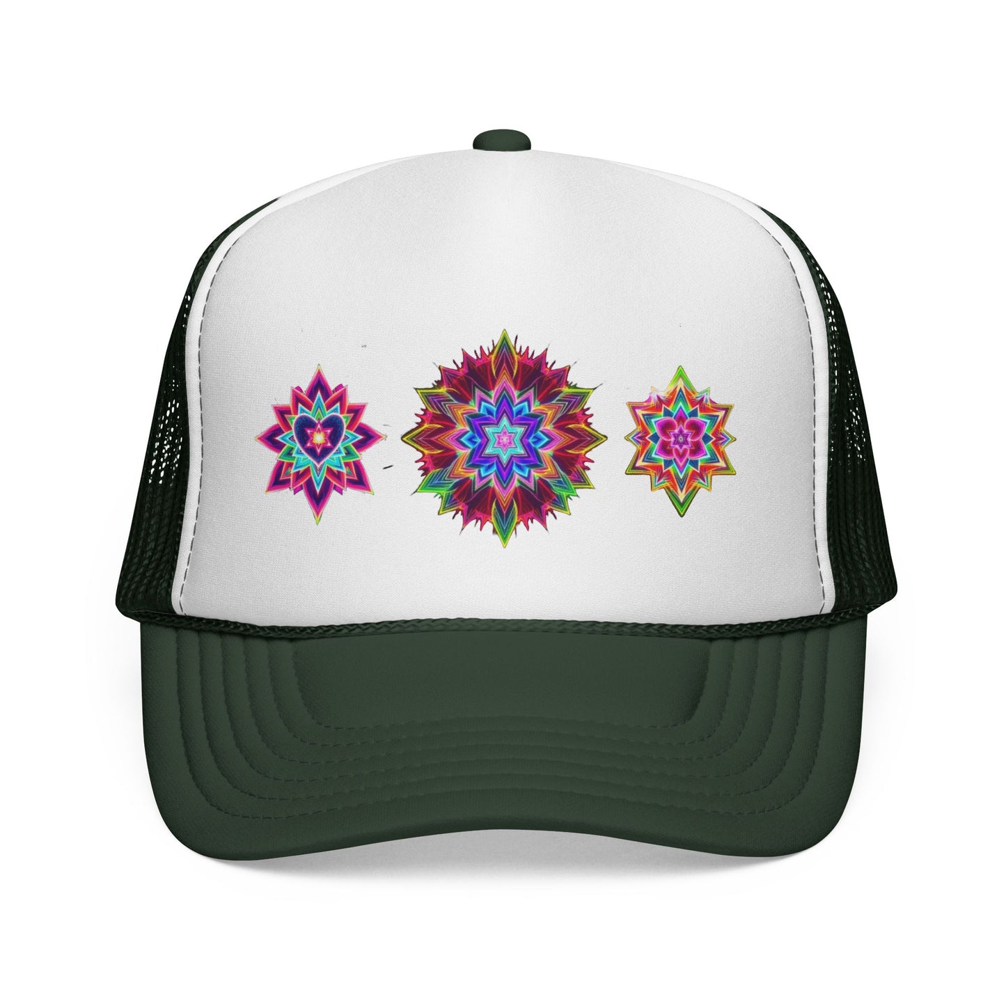 Psychedelic Sacred Geometry Galaxy Light Body Eternal Consciousness Merkaba Trucker Cap by Divine Arts