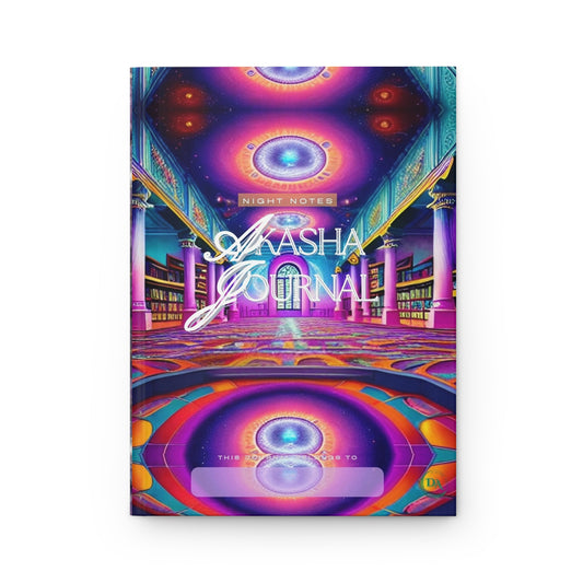 Akasha Hardcover Journal — Psychedelic Crystal Night Notes Notebook by Divine Arts