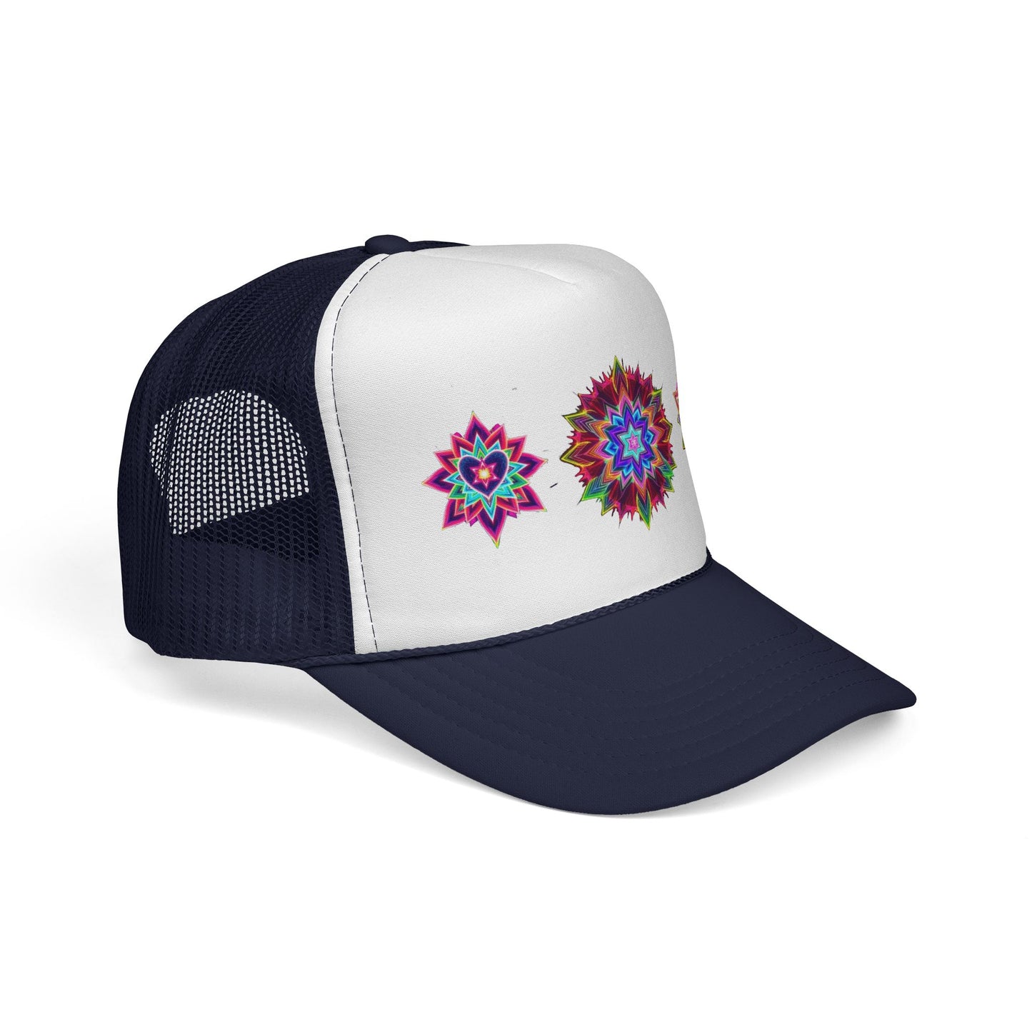 Psychedelic Sacred Geometry Galaxy Light Body Eternal Consciousness Merkaba Trucker Cap by Divine Arts