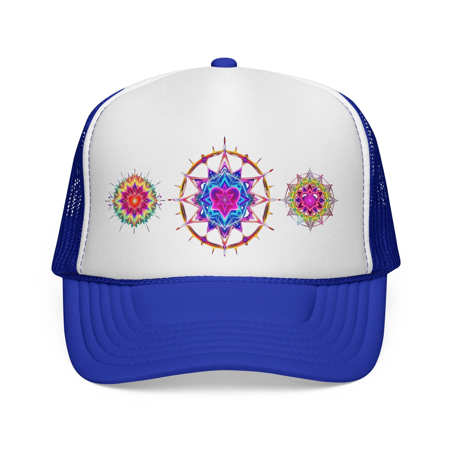 Psychedelic Sacred Geometry Galaxy Light Body Merkaba Trucker Cap by Divine Arts
