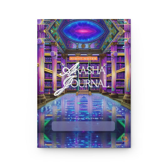 Amethyst Akasha Hardcover Journal — Crystal-Galaxy Night Notes Notebook by Divine Arts