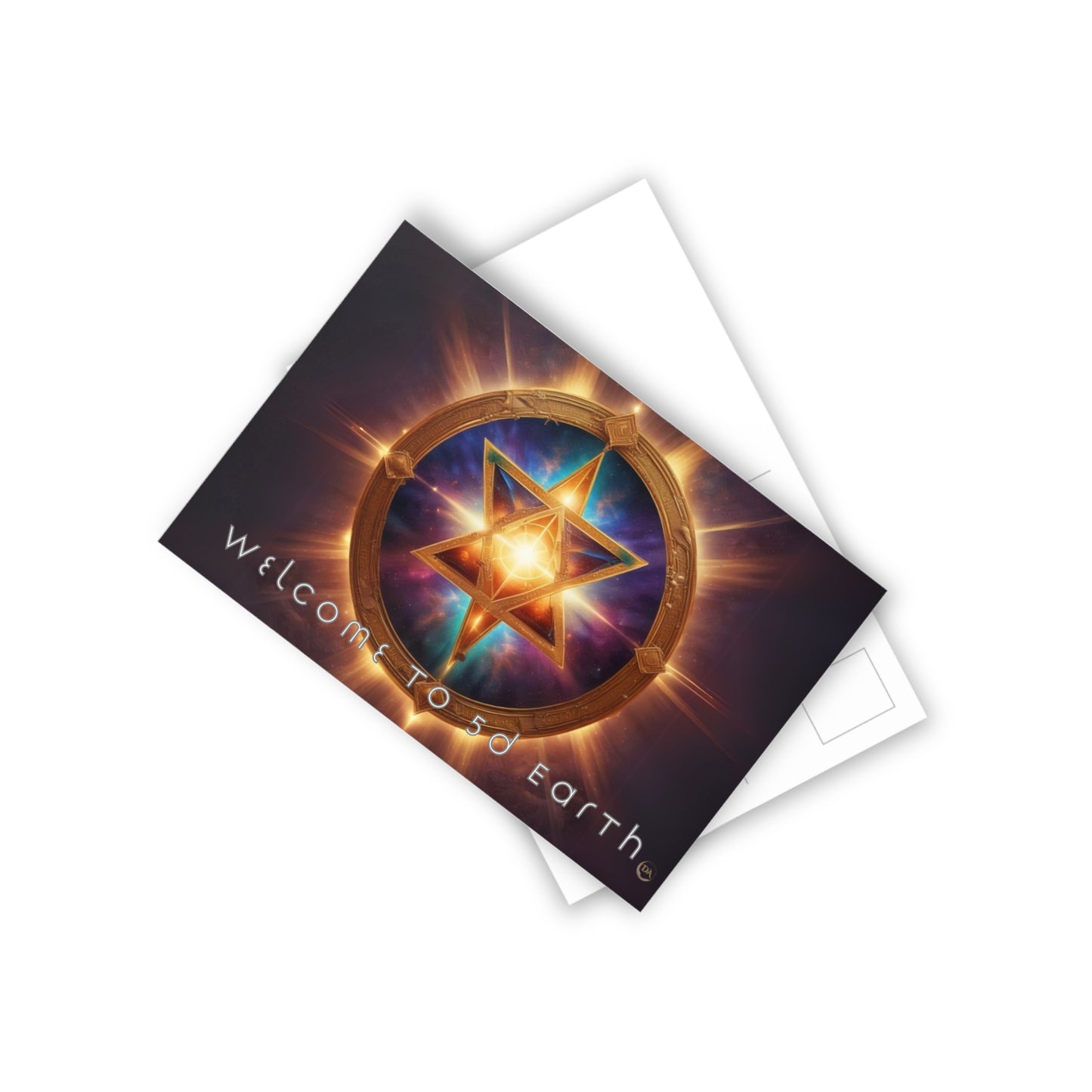 Postcards (10pcs), Welcome to 5D Earth, Christmas Holiday Earth Day Spiritual Gift Merkaba Stationery, Ascension Art by Divine Arts