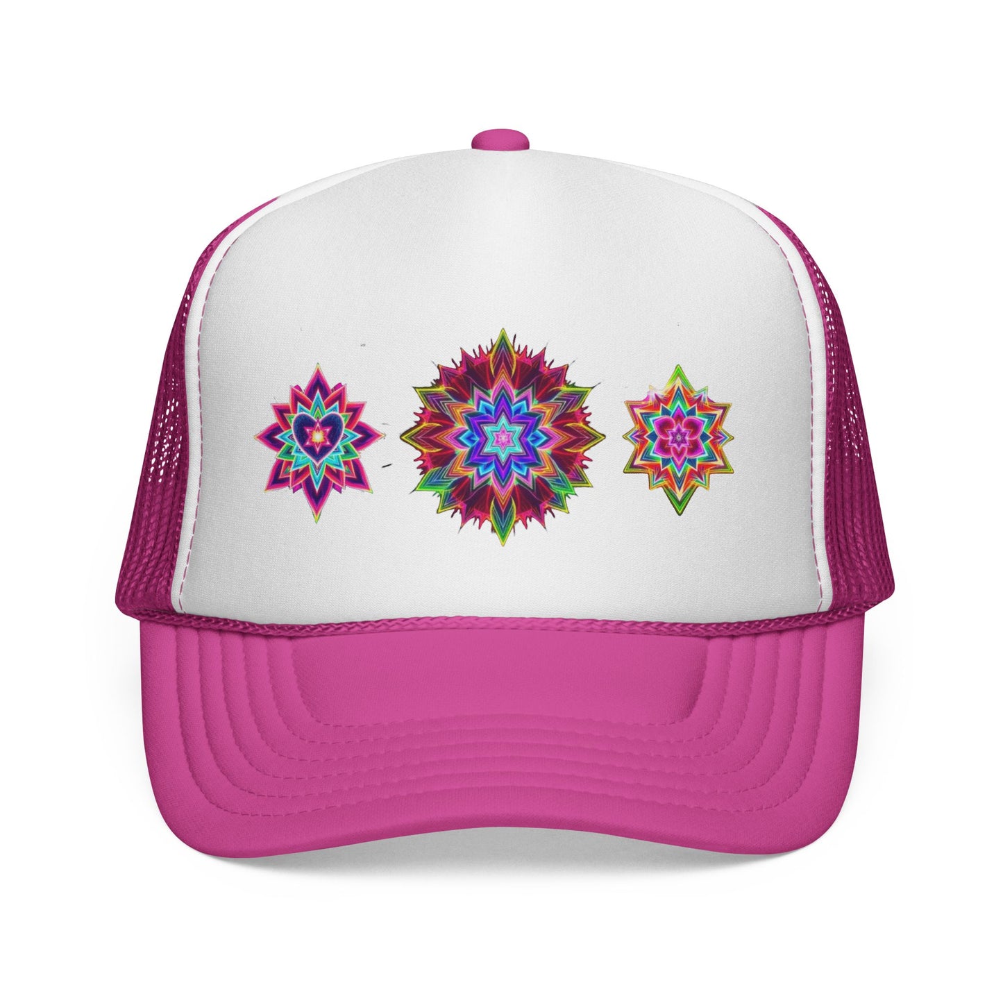 Psychedelic Sacred Geometry Galaxy Light Body Eternal Consciousness Merkaba Trucker Cap by Divine Arts
