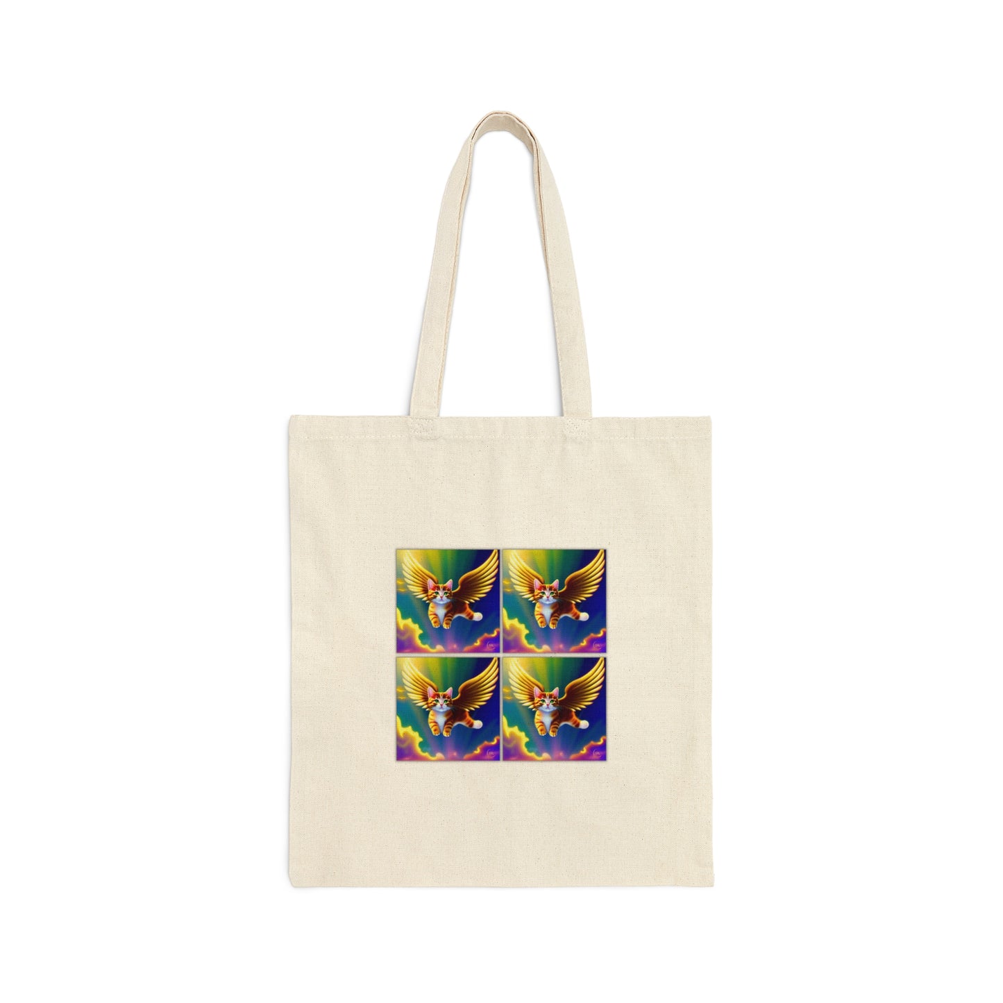 Divine Arts 100% Cotton Canvas Compact Lightweight Spiritual Fantasy Utopia Earth 5D Freedom Ascension Art Tote Bag