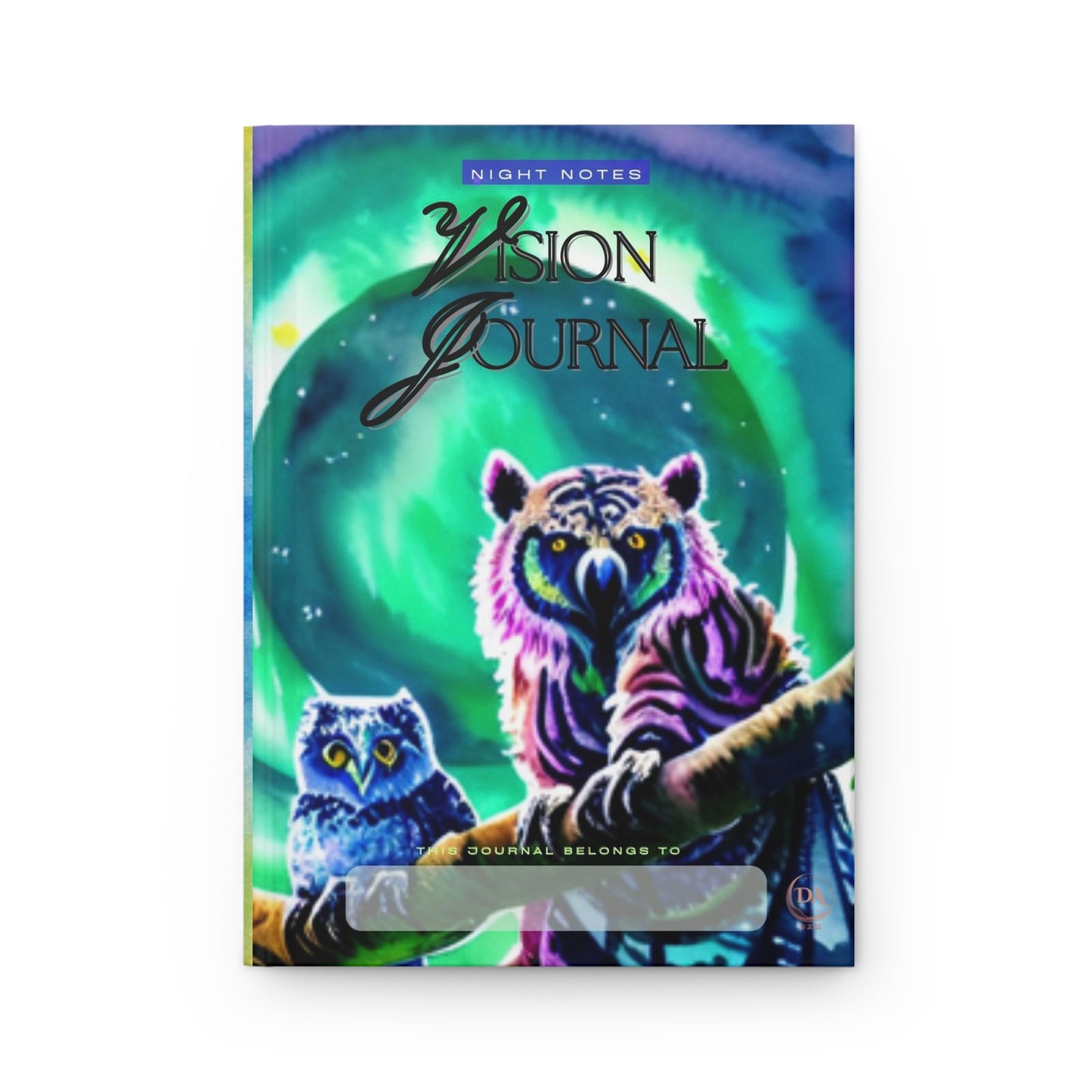 Vision Journal Hardcover — Cosmic Owls Night Notes Notebook by Divine Arts