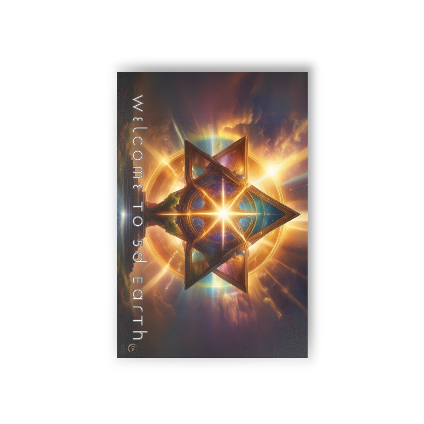 Postcards (10pcs), Welcome to 5D Earth, Christmas Holiday Earth Day Spiritual Gift Merkaba Stationery, Ascension Art by Divine Arts