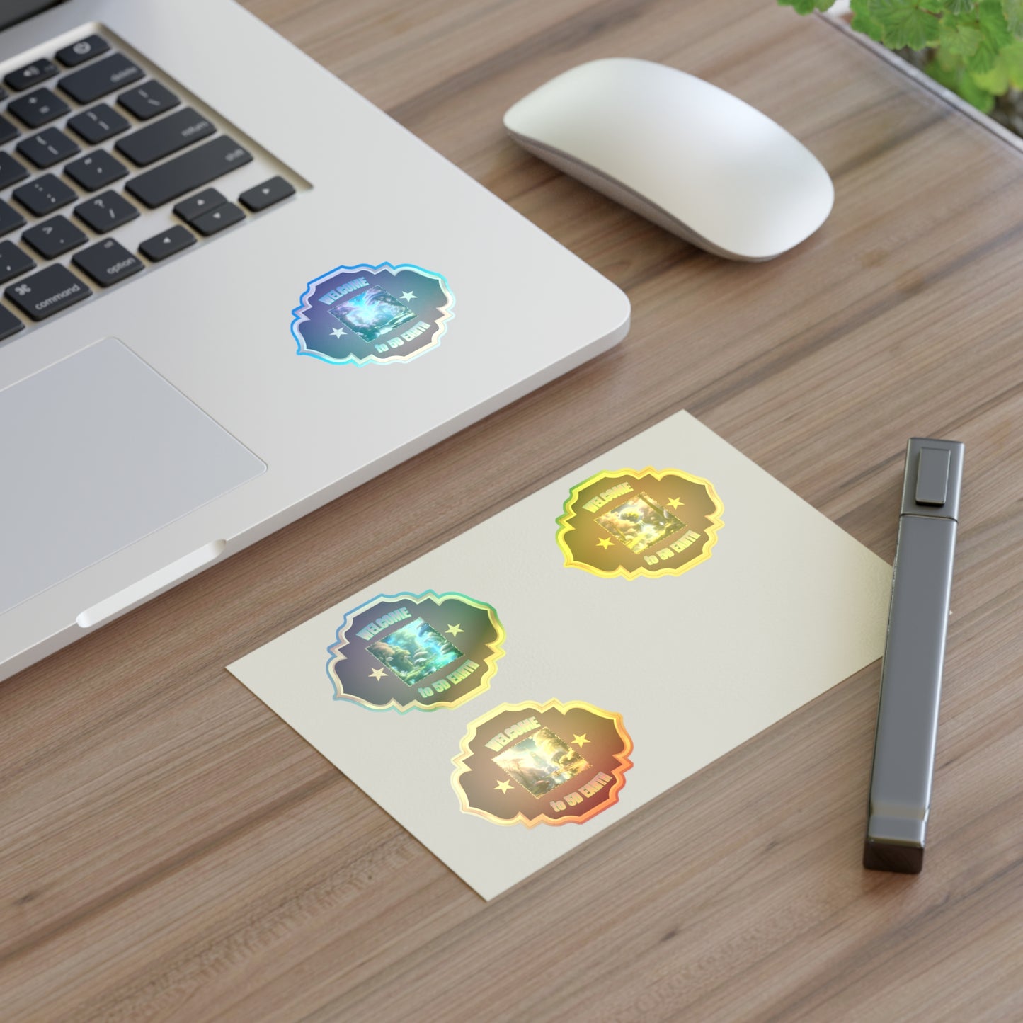 Vinyl 5D Earth Sticker Sheets (6x4) - Colorful Vibrant Scenes of 5D Earth in Crystal Ascension, Idyllic Utopian Landscapes &  Scenic Views of Nature & Purified Planet by Divine Arts