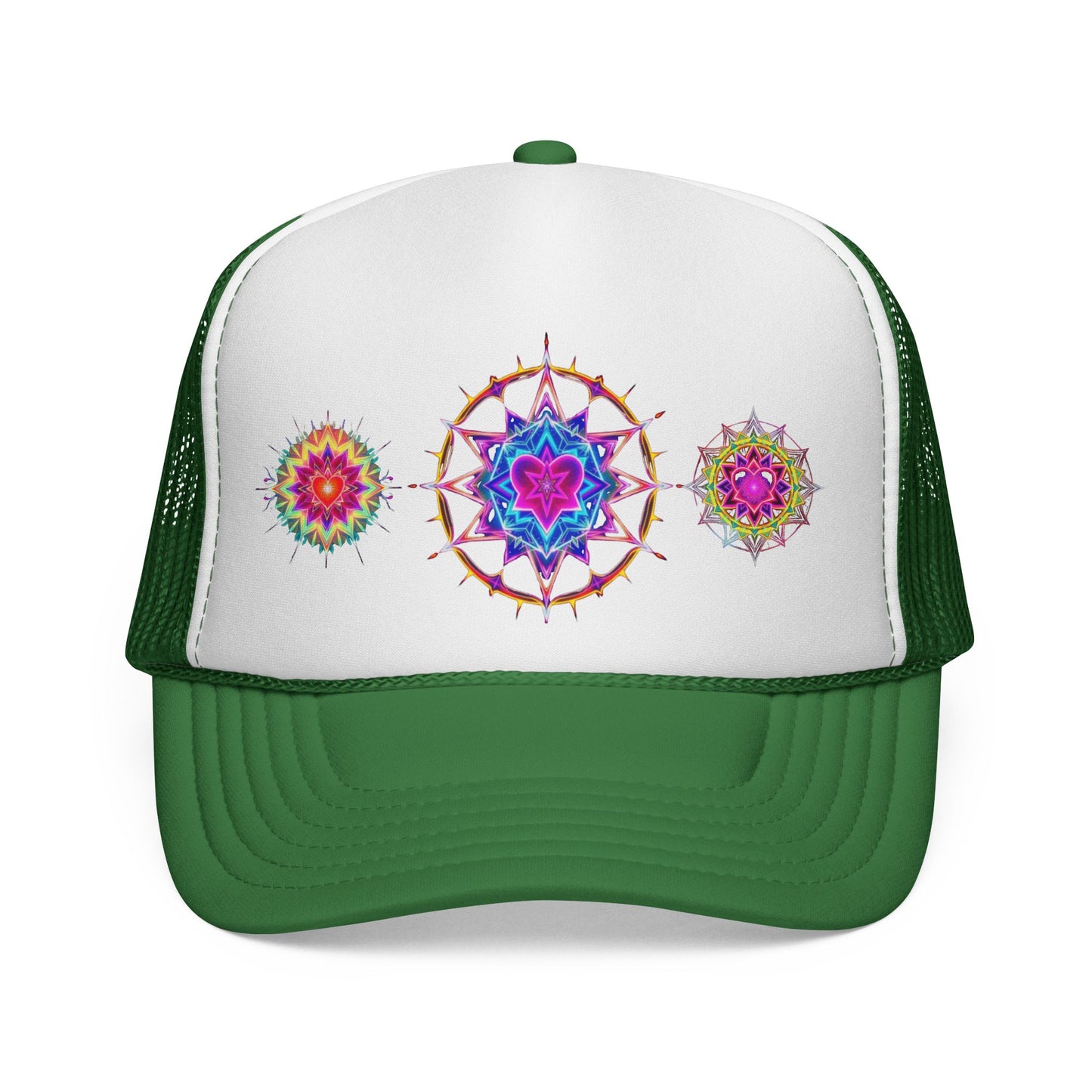 Psychedelic Sacred Geometry Galaxy Light Body Merkaba Trucker Cap by Divine Arts